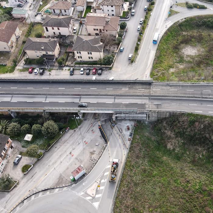 Ss75 Centrale Umbra, si torna a viaggiare sulle due corsie all'altezza del viadotto Spello