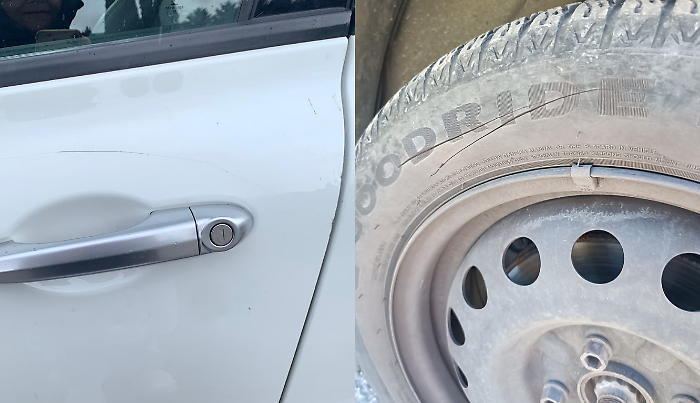 Atti vandalici sulle auto  in sosta: "Taglierini conficcati nelle ruote, pneumatici squarciati e vetture rigate"