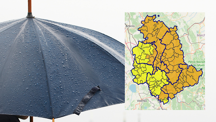 Continua il maltempo in Umbria, diramata l'allerta arancione per vento e neve: quando scatta e le zone interessate