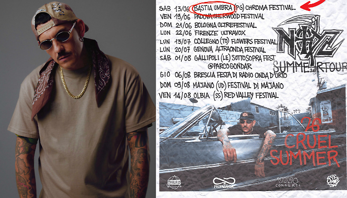 Noyz Narcos super ospite al Chroma Festival: "Il Re di Roma torna in Umbria". Data e biglietti 