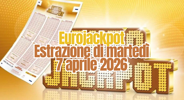 Eurojackpot, estrazione di oggi marted&igrave; 7 aprile: i numeri vincenti. Centrato il 5+2, il jackpot riparte da 10 milioni di euro