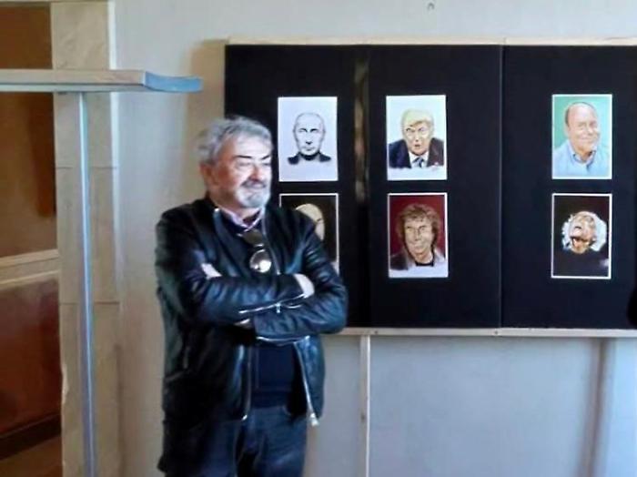 Dipinti, ritratti e opere astratte di Rampioni in mostra a Villa Fabri