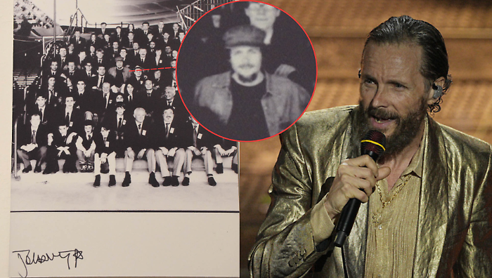 L'inedito scatto di Jovanotti con un gruppo di musicisti tifernati. L'appello per i 30 anni: "Suoniamo insieme ancora una volta"