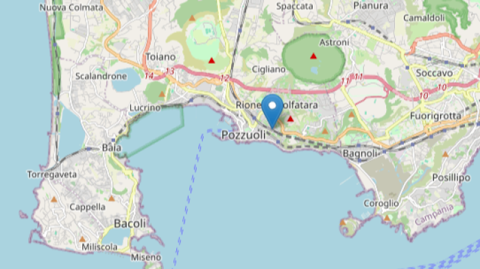 Terremoto ai Campi Flegrei, registrata scossa di magnitudo 3.4