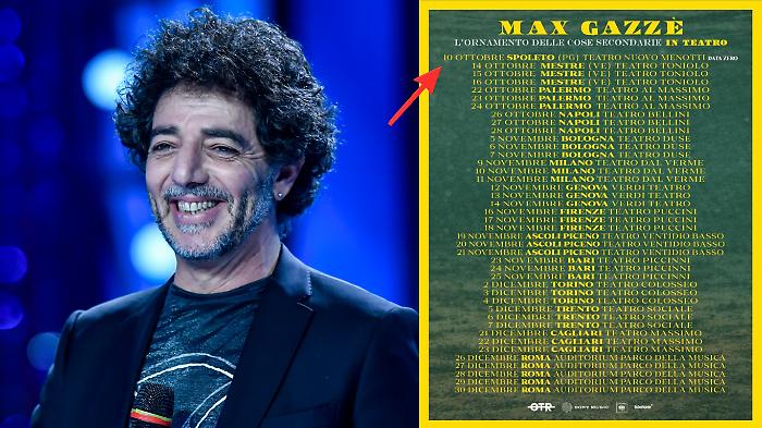 Max Gazz&egrave; in concerto a Spoleto per la data zero del tour nei teatri: live e biglietti 
