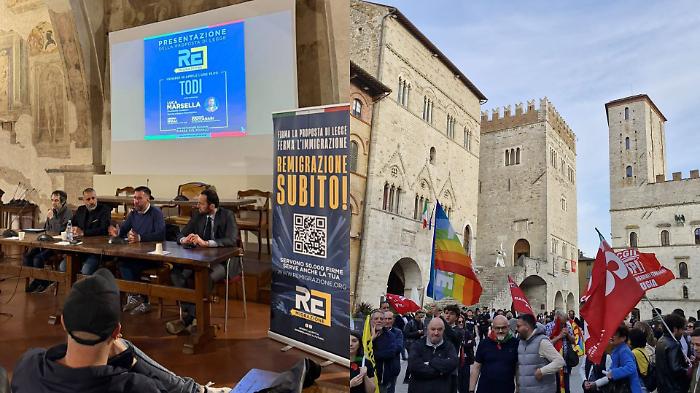 Emigrazione, scontro a Todi per il convegno di Casa Pound. Il consigliere Nulli: "Andiamo avanti". Todini (Anpi): "Difendiamo la Costituzione"