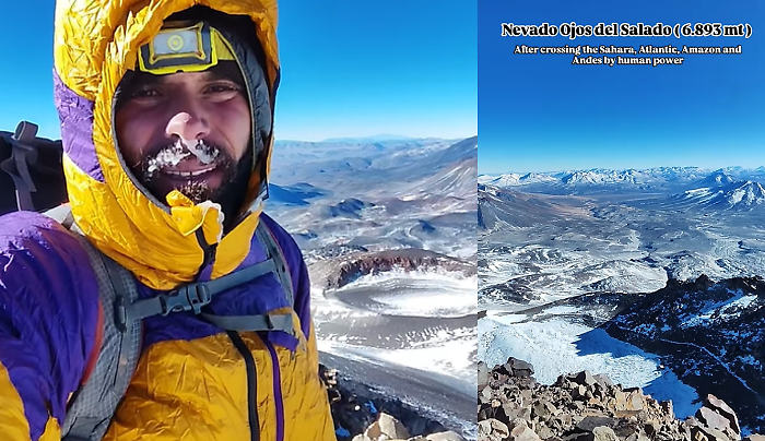 Lorenzo Barone ha raggiunto l'ultimo obiettivo del progetto Dust: "Sono sulla seconda vetta pi&ugrave; alta delle Americhe. &Egrave; finita, torno a casa"