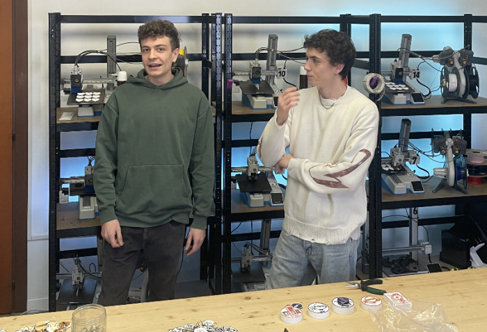 I due studenti Francesco Cecchini e Leonardo Giglioni: "Cos&igrave; trasformiamo la materia in digitale"