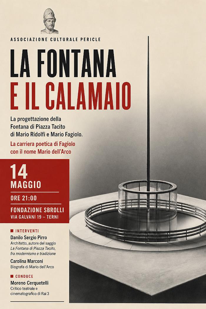Terni, "La Fontana e il Calamaio", una serata dedicata all'opera architettonica di piazza Tacito