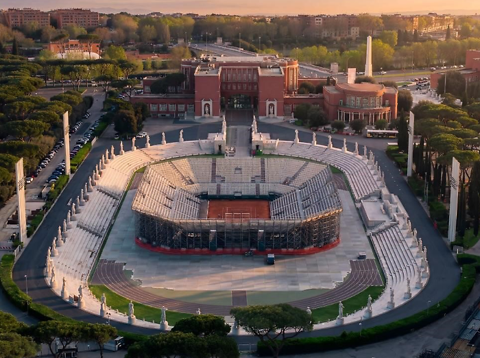 Tennis, Internazionali d'Italia: lo Stadio dei Marmi risanato con la tecnologia dell'azienda perugina Kimia