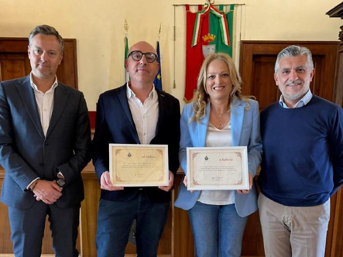 Trevi, Salvano la vita a ciclista colto da un malore: il Comune premia Roberta Milei e Andrea Damiani