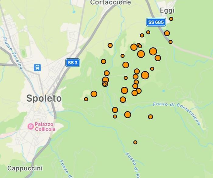 Terremoto a Spoleto, oltre 30 scosse nella notte: la maggiore di magnitudo 3.0. Scuole chiuse