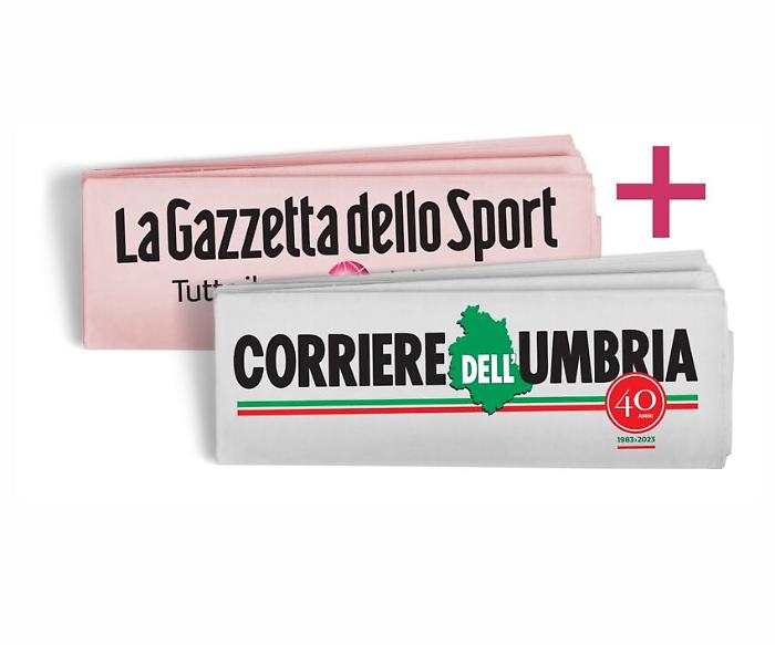 Torna l'abbinamento del Corriere dell'Umbria con la Gazzetta dello Sport. Dal 1 settembre in edicol