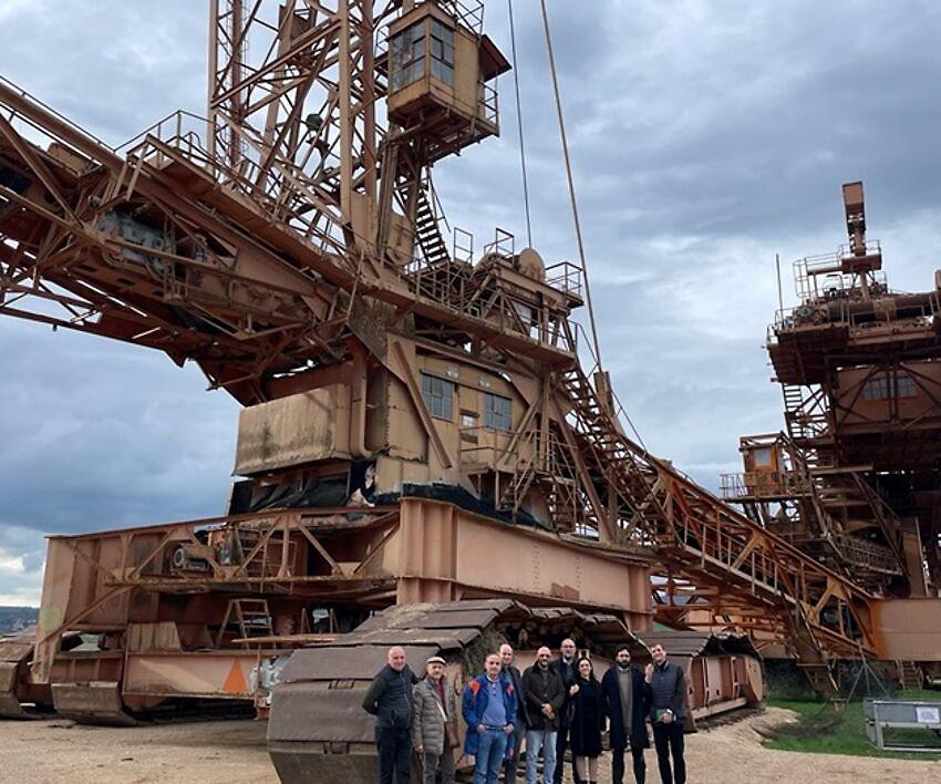 Pietrafitta, Costantino D'Orazio in visita all'area mineraria e al museo paleontologico