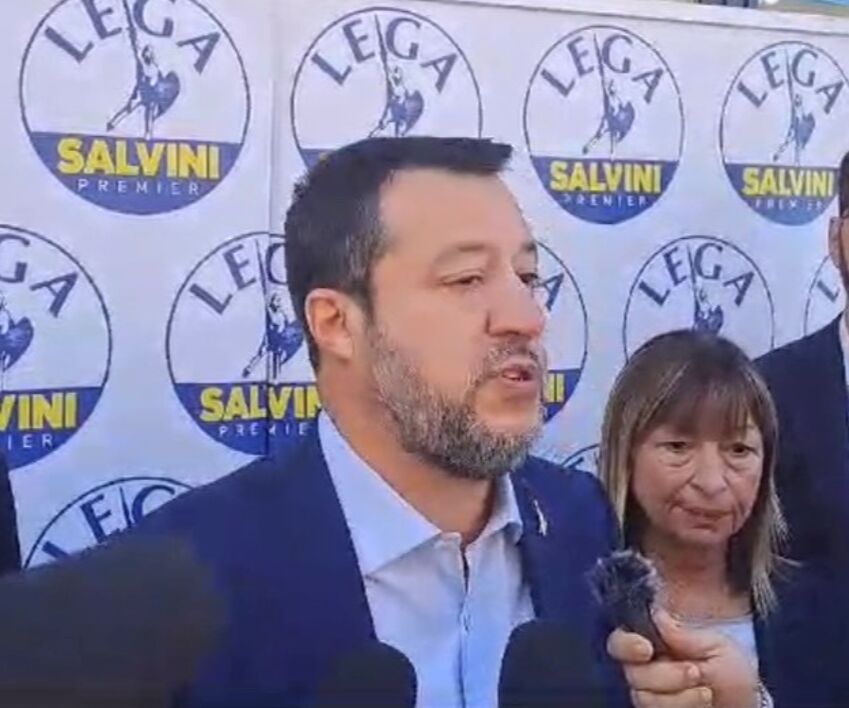 Matteo Salvini e Donatella Tesei