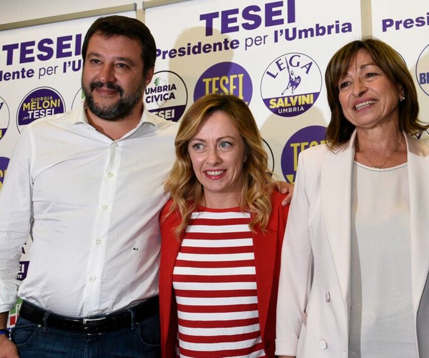 Salvini meloni Tesei