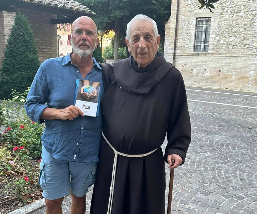 Massimo Segre con frate Polidoro