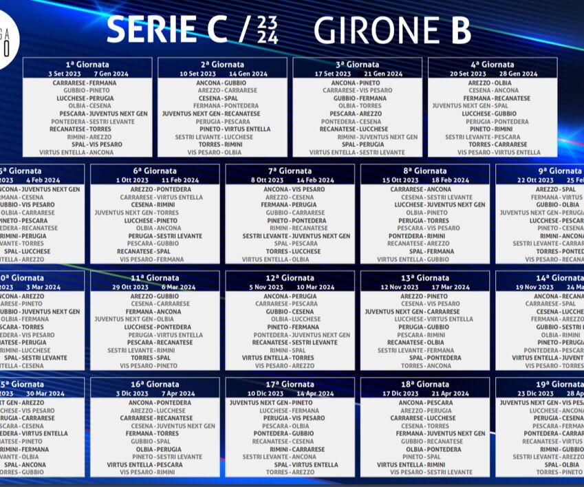 Il calendario di Serie C