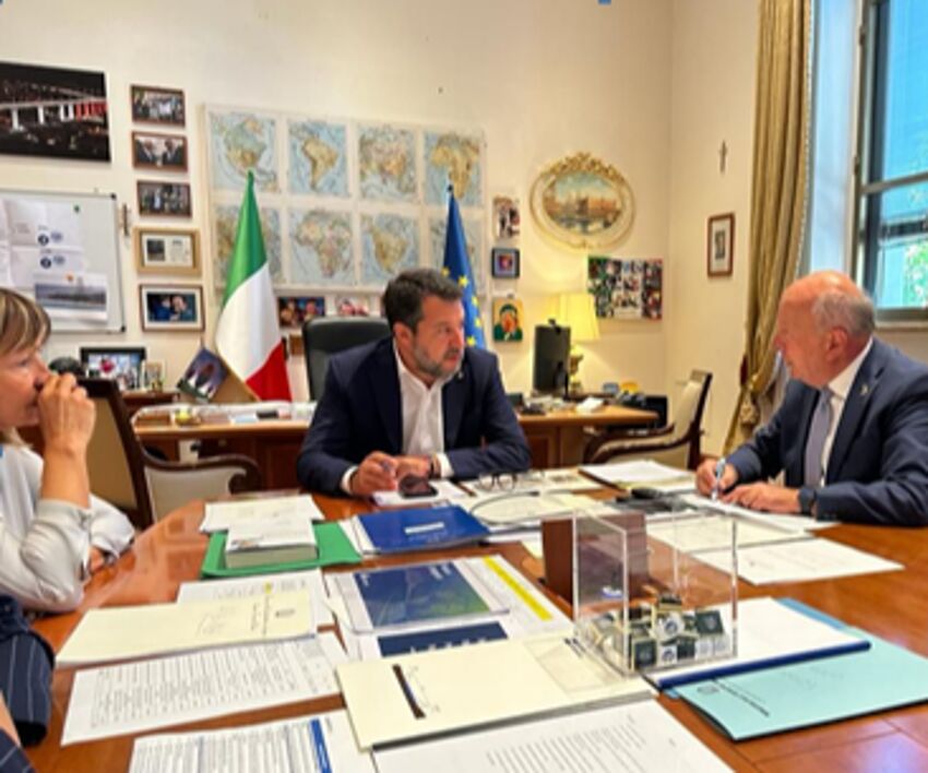 Donatella Tesei, Matteo Salvini, Enrico Melasecche