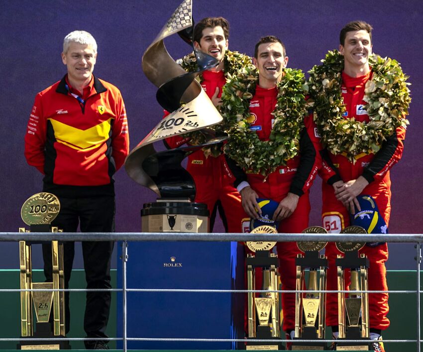 I piloto Ferrari che hanno trionfato a Le Mans